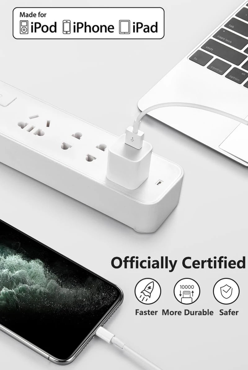 4-Pack MFi Certified Lightning Cables